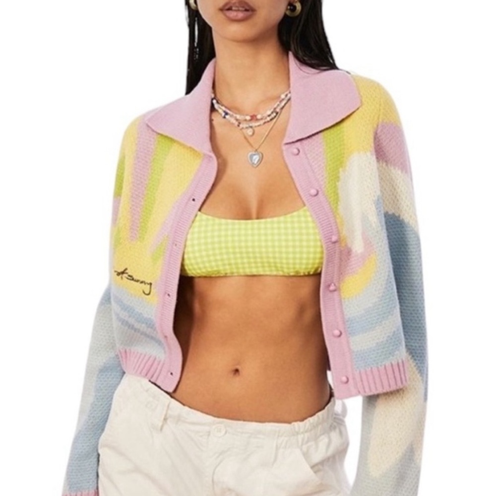 House Of Sunny Revolve High‎ Tide Button Cardigan